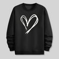 thumbnail image 5 of Stamzod Men's Crewneck Sweatshirt Lover Heart Printed Long Sleeve Tops Casual Valentines Sweatshirts for Men Black B XXL, 5 of 6