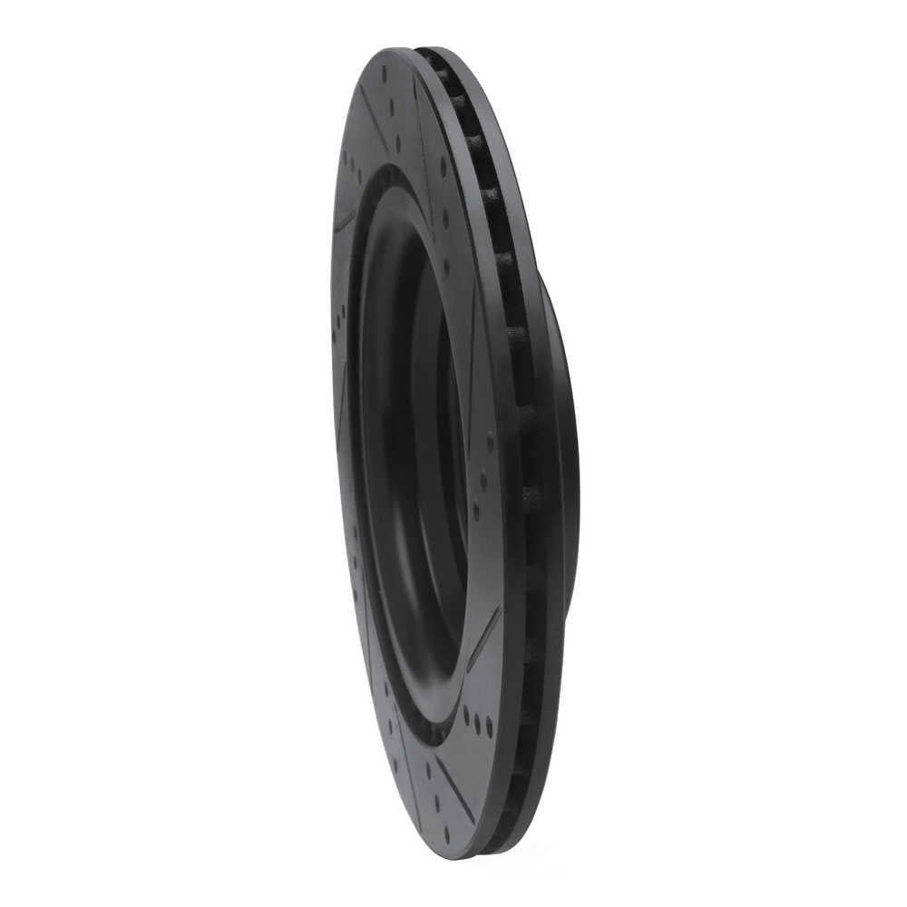 Dynamic Friction Company 633-63150L DFC Brake Rotor - Drilled And Slotted - Black