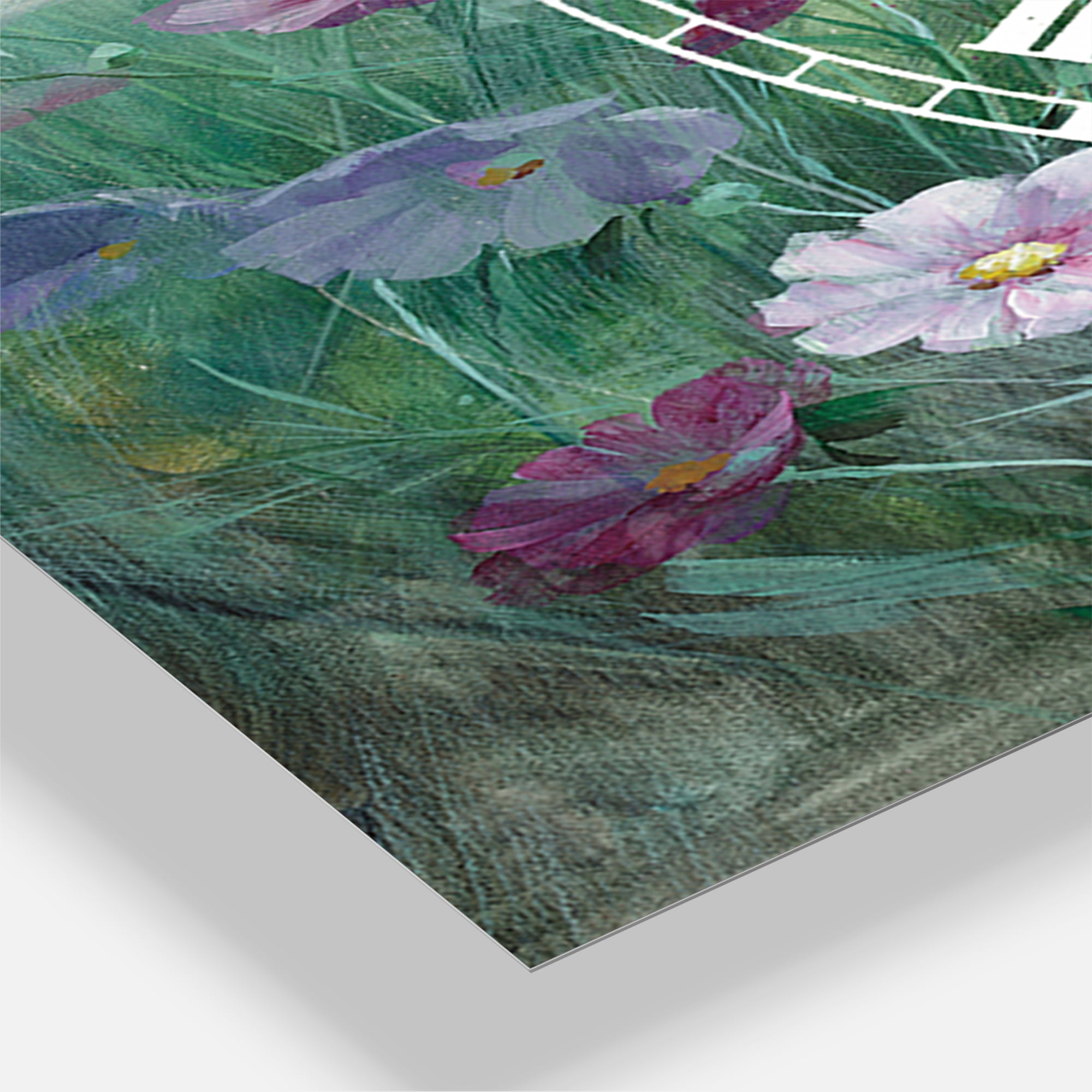 Designart 'Flower field' Farmhouse Wall Clock