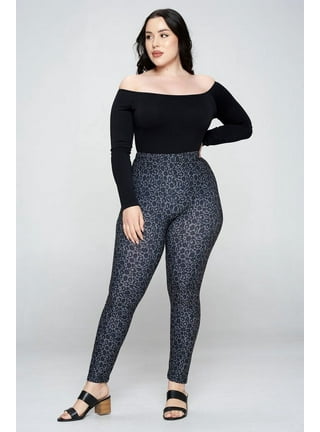 Women's Plus Size Super Soft Leopard Printed Leggings Pink One Size Fits  Most Plus Size - White Mark : Target