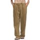 thumbnail image 1 of Pantalones casuales de lino para hombre, color sólido, rectos, ligeros, sueltos, elásticos, con cordón, para verano, playa, yoga 056-caqui XL 056-caqui XL Xishao ropa, 1 of 1