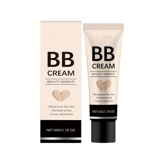 HHBEAUTY Hydrating BB Cream - Full-Coverage Foundation & Concealer, Color Correcting Tinted Moisturizer for All Skin Types - Evens Skin Tone