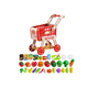 thumbnail image 1 of Carrito De La Compra Para Niños, Juguetes, Fruta Y Verdura Xtellar multicolor, 1 of 4