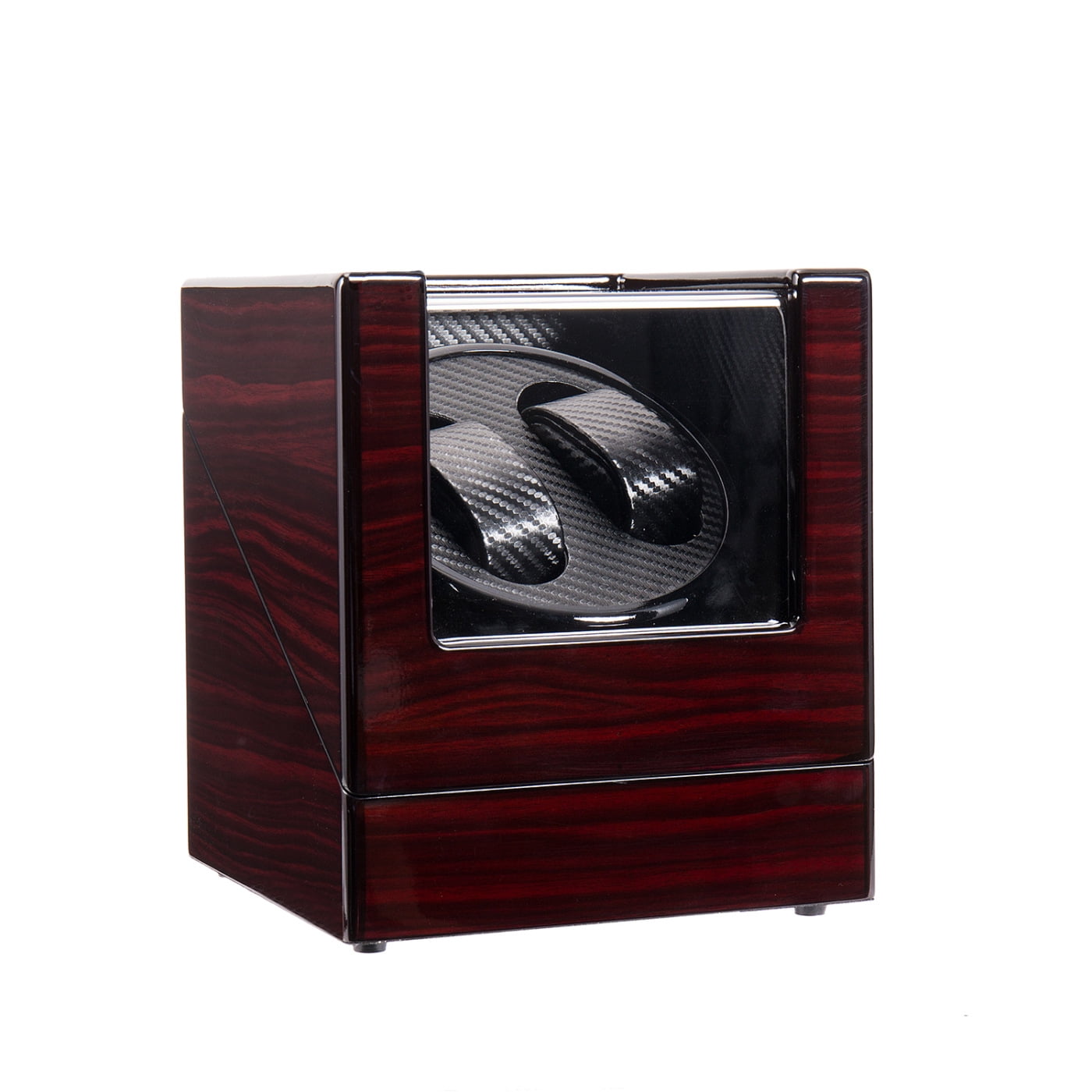 Double Watch Winder Automatic Rotation, Wood Watch Organizer Display