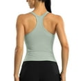 thumbnail image 3 of ANFERRY Ribbed Athletic Tank Tops for Women with Built in Bra Racerback Seamless Scoop Neck Workout Camis Top, 3 of 7