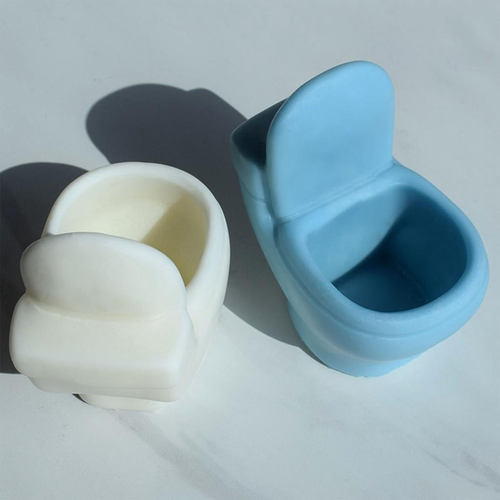 Unique Flower Silicone Mold for Making Toilet Shaped 3D Handmade-Soap Mold Aromatherapy-Candle Resin Mold