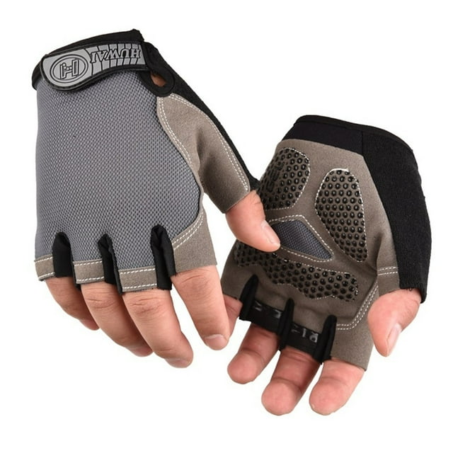Gants de Sport de Cyclisme de Printemps et d'Automne Demi-Doigts pour Vélos pour Hommes et Femmes Gants de Cyclisme Courts à Doigts Antidérapants comme