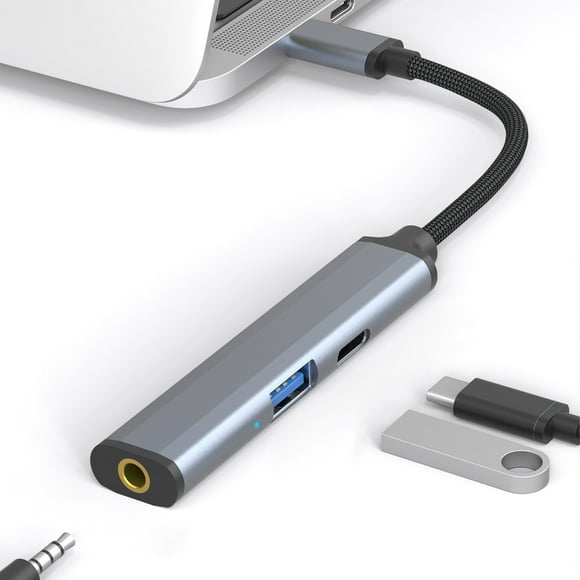 NARABB Three In One Docking Station USB Multi Port Expander Headphone High-speed Hub Laptop Docking Station
