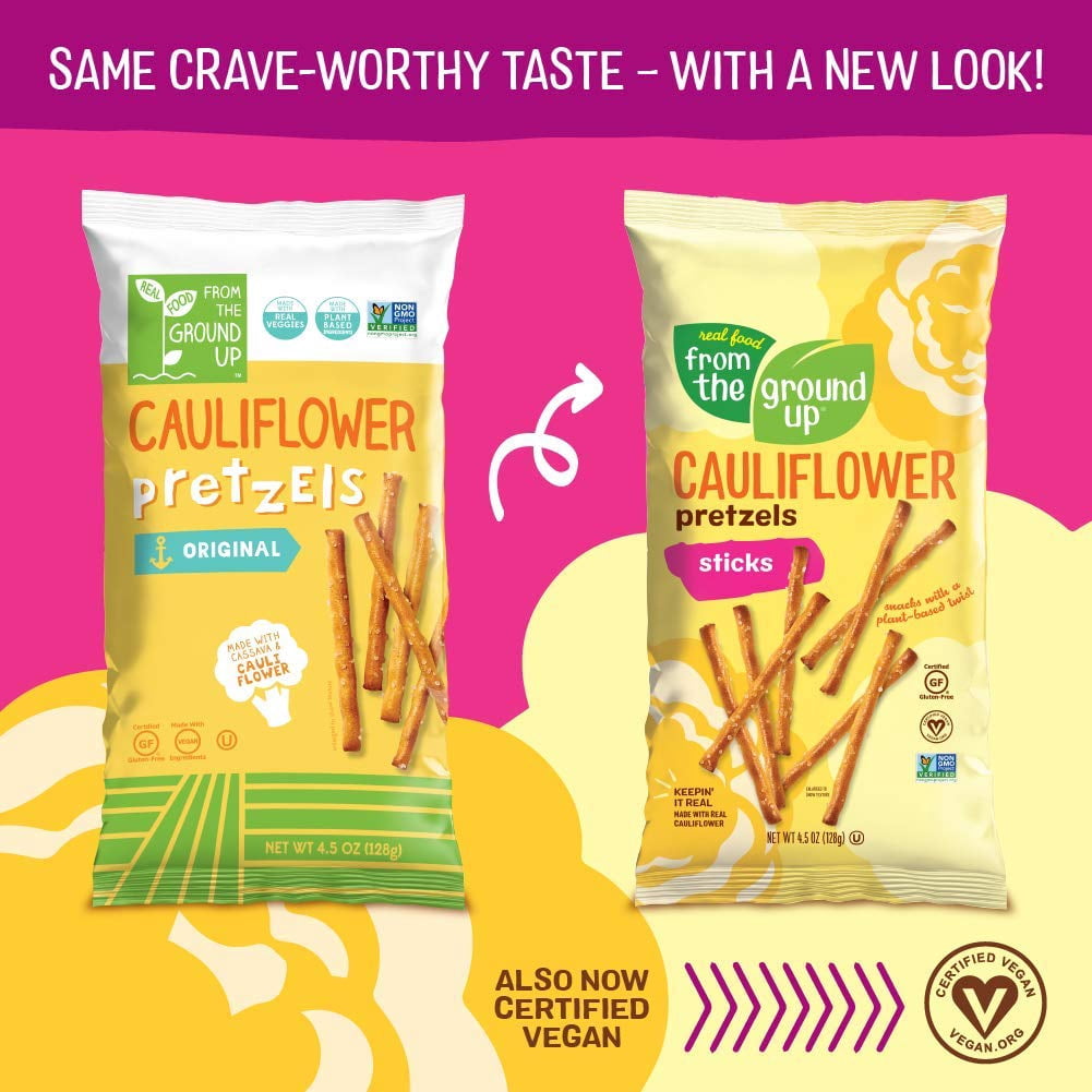 From the Ground Up Cauliflower Sampler Variety Pack (Sea Salt & Chedder Stalks, Sea Salt & Nacho Torilla Chips, Cheddar Crackers, & Pretzel Twists) (1 Ea) Variety Pack