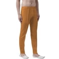 thumbnail image 2 of eloria Men's Premium Comfort Straight Fit Flat Front Dress Pant Pyjamas, Color: Mustard, Size : 36, 2 of 6