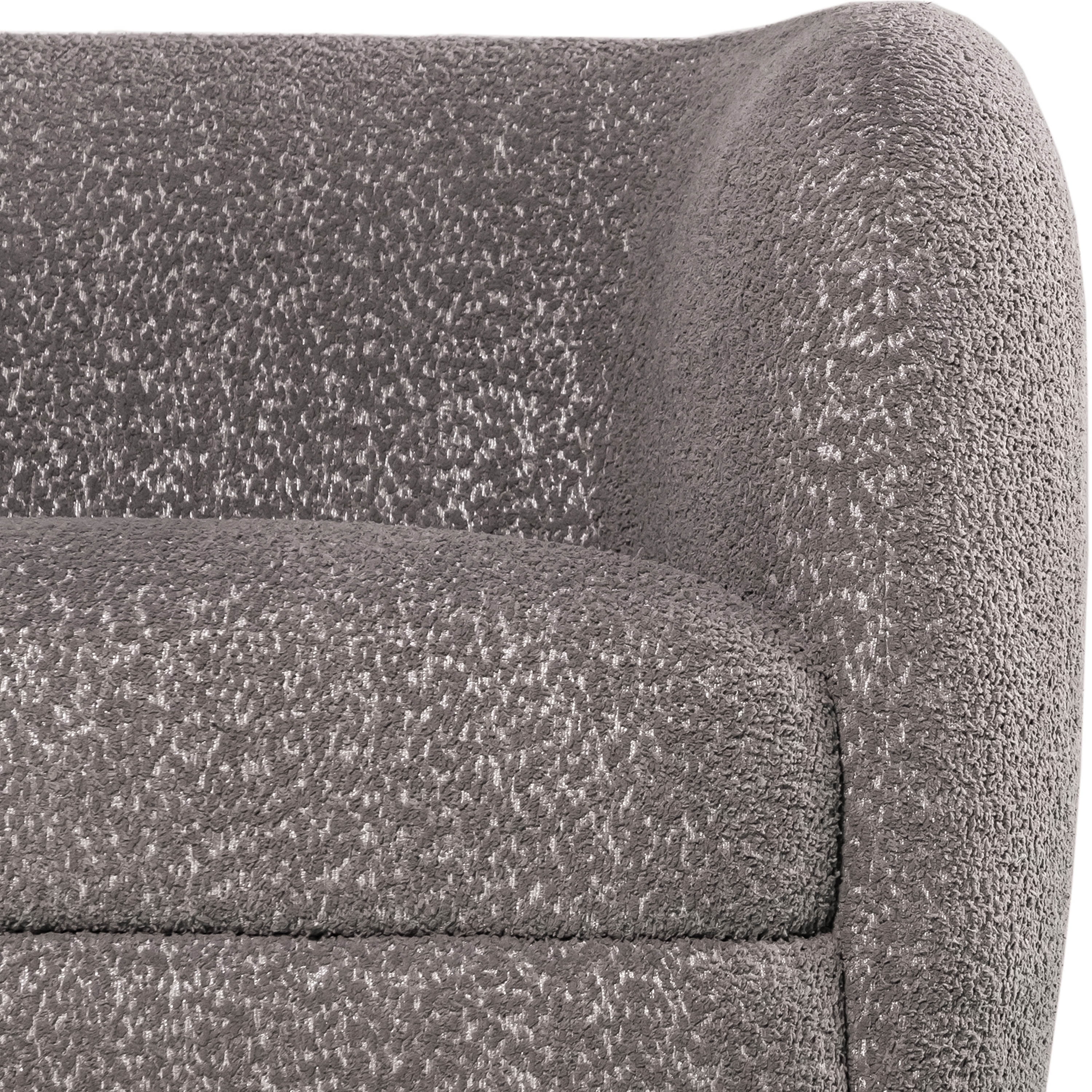 Furniture of America Sonya Tuxedo Style Upholstered Boucle Fabric Charcoal Gray Loveseat