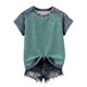 thumbnail image 4 of Camiseta de Moda de Verano de Color Sólido de Cuello Redondo de la Camiseta de la Mujer de Manga Corta de la Camiseta de la Camiseta de la Camiseta de la Camiseta de la Camiseta de la Camiseta de la, 4 of 7