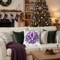 thumbnail image 6 of PEIBang 4Pcs Purple Christmas Throw Pillow Covers 18x18 Inch,Christmas Home Decor,Xmas Santa Snowman Decorative Pillowcase Cases for Couch Sofa Bed, 6 of 8