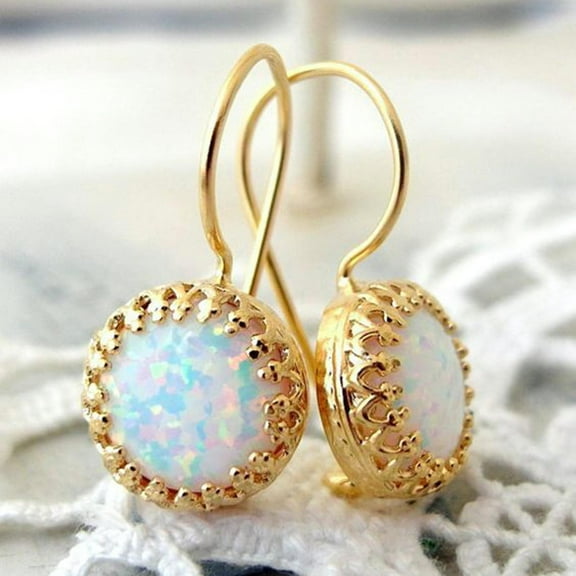 HANXIULIN Gold Plated Opal Earrings Earrings Contracted Show Temperament Zircon Earrings