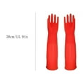 thumbnail image 3 of Household Rubber Gloves, Latex Cleaning Gloves, 15-inch Length, Medium Size, for Kitchen Dishwashing and Household Chores, Red, by FAJHHA, 3 of 8