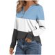 thumbnail image 4 of Ailaofu Womens Long Sleeve Tops Fall Button V Neck Graphic Shirts Dressy Casual Henley Tops Women Blouses, 4 of 5