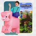 thumbnail image 2 of Minecraft Costume Gonflable pour Enfant Cochon / Taille Unique, 2 of 5