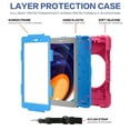 thumbnail image 4 of Dteck Case for Samsung Galaxy Tab A 8.0 SM-T290/T295/T297 (2019), Heavy Hybrid Rugged Shockproof Case with Handle Kickstand/Adjustable Shoulder Strap, Rose+Blue, 4 of 7