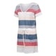 thumbnail image 5 of Txlixc Vestido de bloque de color para mujer, una pieza de manga corta con cuello en V a rayas para adultos con cordón, bolsillo Txlixc  Estilo de ocio, 5 of 9
