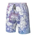 thumbnail image 5 of Naloa Round Snow Merry Christmas Men's Beach Shorts, Surfing shorts, Swim trunks, Quick Dry Swim Trunks for Surfing Beach Fun - Large, 5 of 9