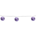 thumbnail image 3 of 10-Count Purple and Black Spider Paper Lantern Halloween Lights Clear Bulbs, 3 of 5