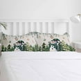thumbnail image 5 of Green Snowman Christmas Queen Size Comforter Set, Eucalyptus Xmas Tree Balls Rustic Soft Bedding for All Seasons, 4 Pcs Bed Set with 1Comforter (90"x92") ,1 Sheet(94"x116"), 2 Pillowcases (19"x29"), 5 of 7
