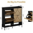 thumbnail image 3 of TROPOW Shoe Storage Cabinet,with 4 Flip Drawers,Freestanding Shoe Storage Cabinet Organizer for Entryway,Shoe Rack Cabinet,Dry and Wet Separation Shoe Organizer with Metal Legs,Wood Color+Black, 3 of 8