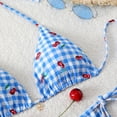 thumbnail image 4 of QUNYINEY Womens Bikini Set Triangle Cherry Halter 2 Piece High Waisted Bathing Swim Suits Tie Side Push Up Womn Swimsuit Sets, 4 of 6