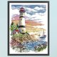 thumbnail image 3 of Hilo de algodón ecológico bordado Hugtrwg tela blanca 11CT Kit paisaje punto cruz 40*50cm, 3 of 9
