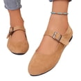 thumbnail image 3 of FRSASU Women's Ballet Flats Slip on Round Toe Comfortable Mary Jane Shoes Casual Daily Wear Working Shoes Khaki, 3 of 9