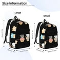 thumbnail image 3 of Yiaed Little Chef Gnome Print Backpack, Premium Laptop Backpack, Travel Backpack for Women, Lightweight Backpacks, Comfortable Back Pack-Small, 3 of 5