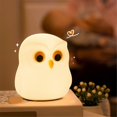 thumbnail image 5 of Night Light, RGB Changing Owls Night Light, Cute Silicone Owls Nightlight for Gifts, Kawaii Bedside Lamp for Sleep Aid, 5 of 5