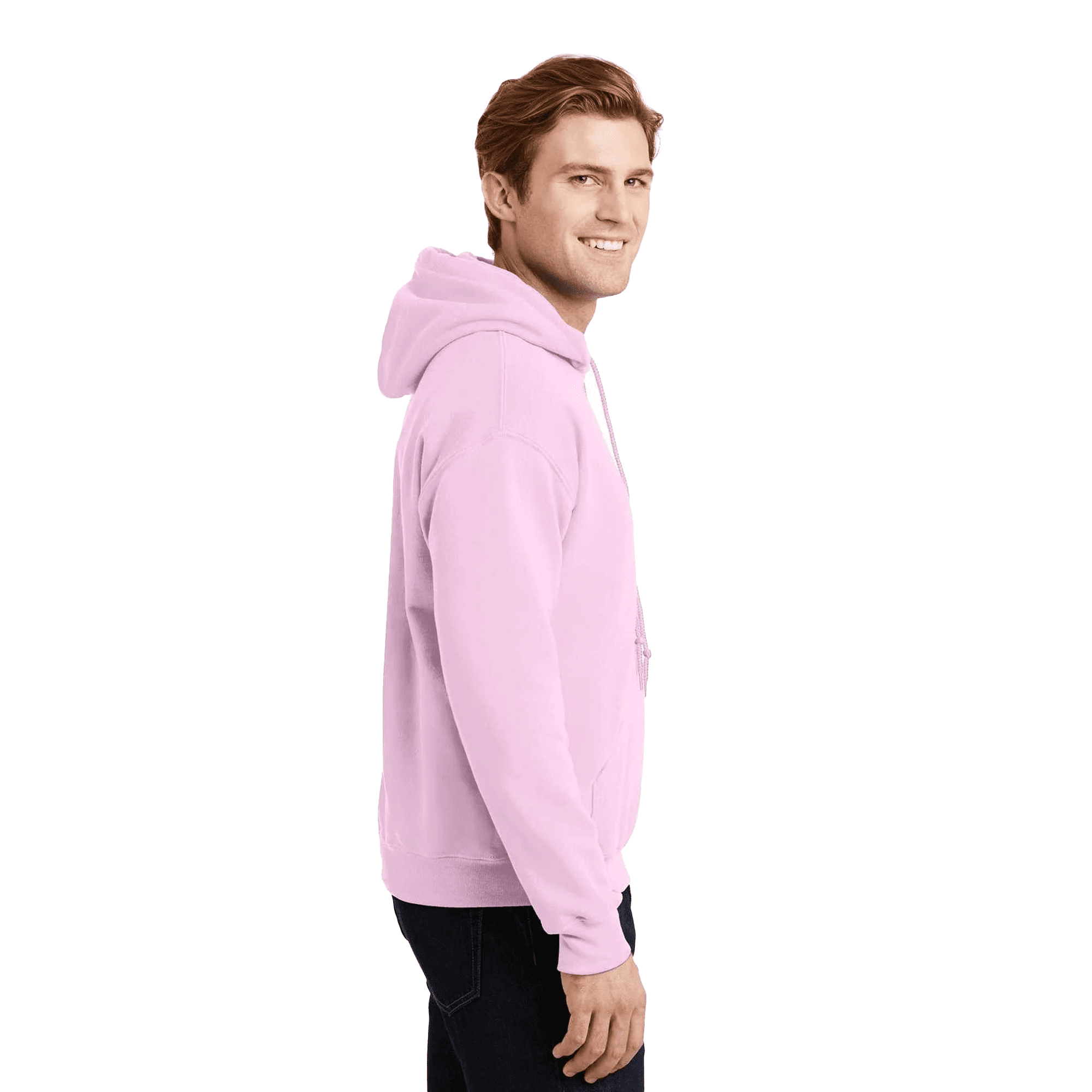 Gildan Men's Hooded Sweatshirt Light Pink with Pocket, Size-2XL - Fleece Cozy Heavy Blend 50/50 Cotton/Polyester | Casual Hoodie, 8 oz