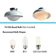 thumbnail image 4 of Claxy White Dome Semi Flush Mount Ceiling Light with Globe Milk Glass Shade, 4 of 6