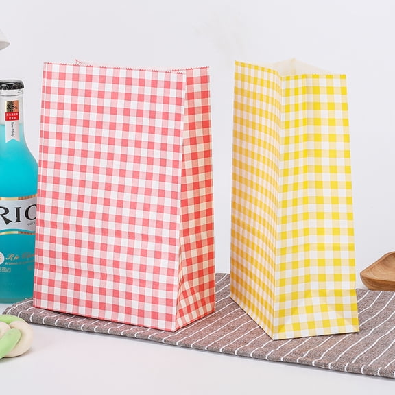 12 PCS Party Favor Candy Bags for Cartoon Themed Birthday Supplies Decor Kraft Paper Gift Bag.