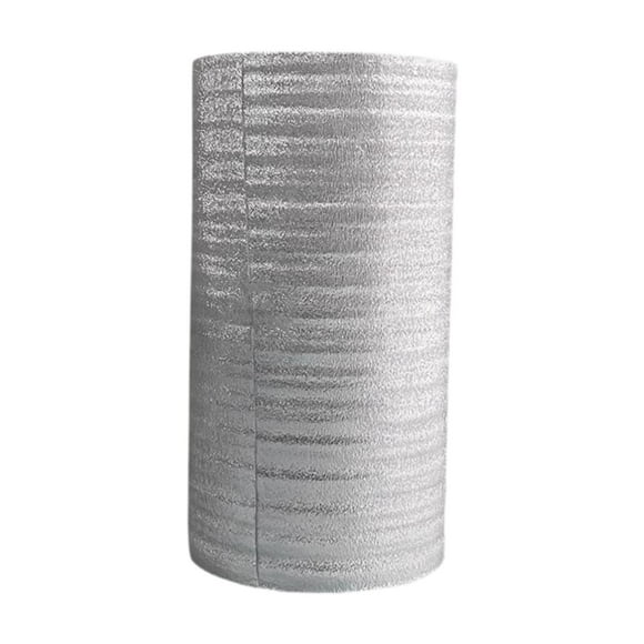 KLKCMS 16.4ft Reflective Insulation Roll 3mm Thermal Insulation Film Aluminum Foil for 50cmx500cm