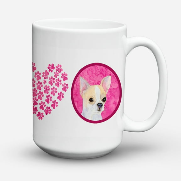 Carolines Treasures SS4749-PK-CM15 Pink Chihuahua Coffee Mug 15 oz 15 ounce multicolor