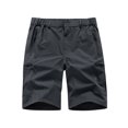 thumbnail image 4 of KHONTS Men's Cargo Shorts Lightweight Work Shorts Elastic Waist Casual Pants for Golf Hiking Casual with Zipper Pockets Dark Gray M, 4 of 4