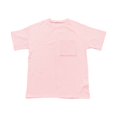 thumbnail image 5 of Tittly T Shirts for Women Basic Tees Casual Contrasting Striped Short Sleeved Pocket Round Neck T Shirt Tshirts Shirts Tops for Women Trendy Pink L, 5 of 7