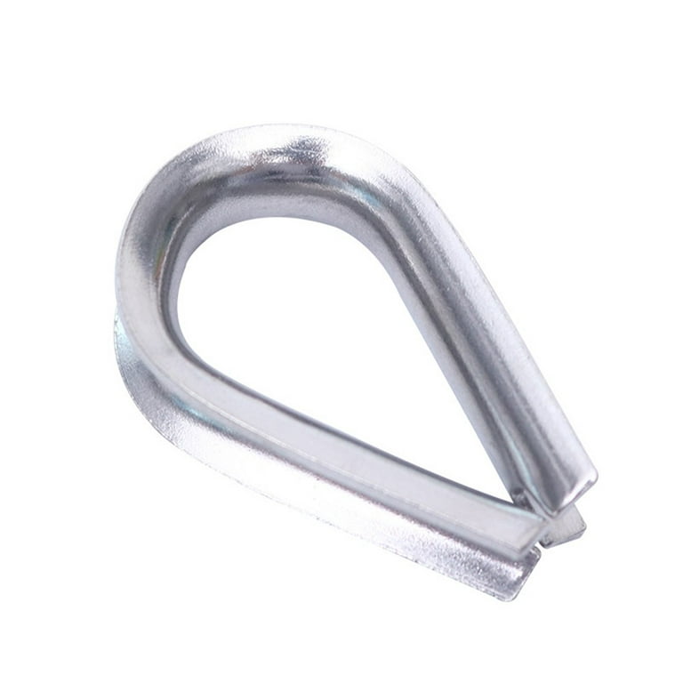 Mosiee Set of 12 Rope Clamp and Wire Rope Thimble 304 Stainless Steel Rope  Clip 