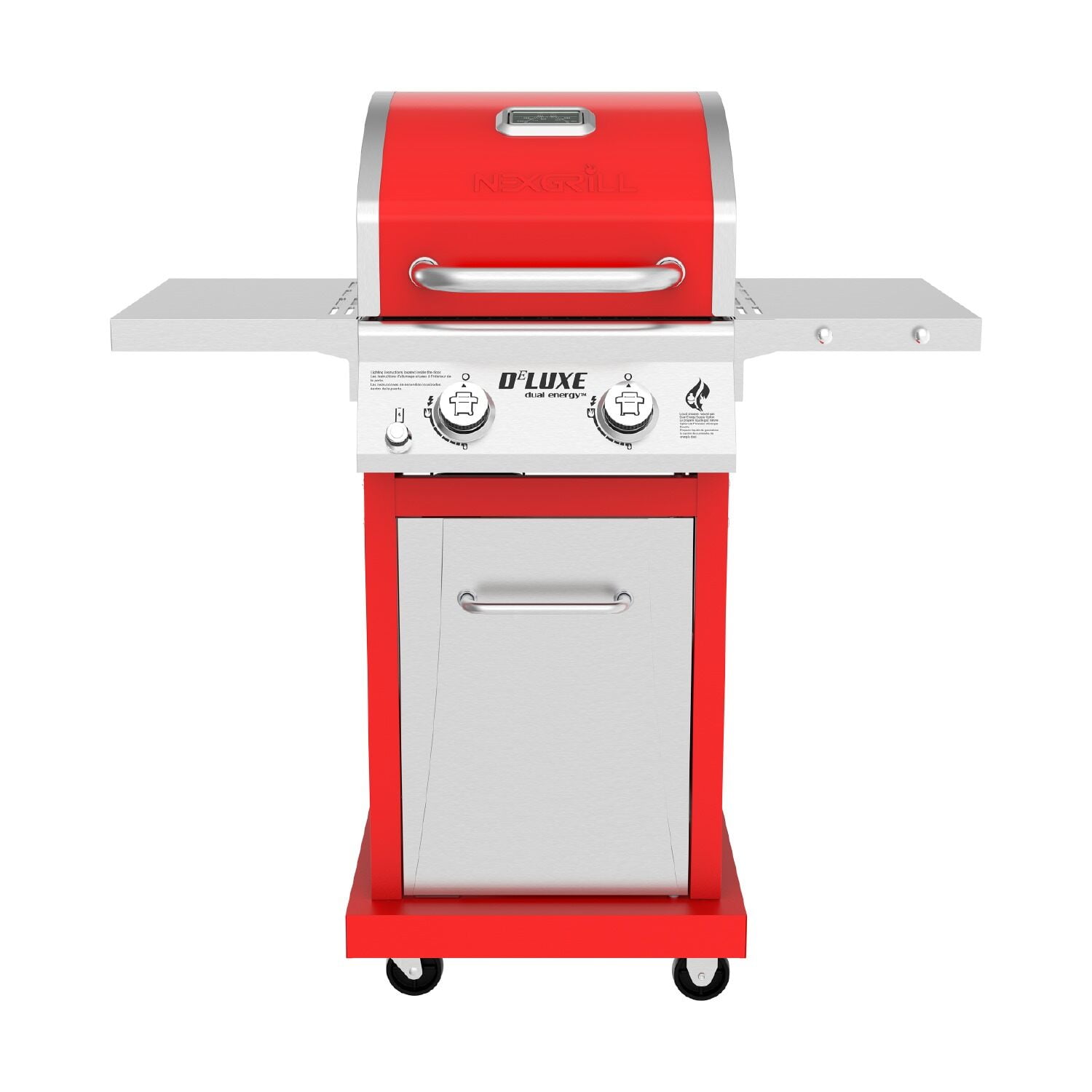 Nexgrill Deluxe 2-Burner Gas Grill with 401 SQ In Grate, 28000 BTUs, Stainless Steel Control Panel & Foldable Side Table, Propane BBQ Grill for Outdoor Cooking, Patios, Backyards and More -720-0864R