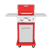 Nexgrill Deluxe 2-Burner Gas Grill with 401 SQ In Grate, 28000 BTUs, Stainless Steel Control Panel & Foldable Side Table, Propane BBQ Grill for Outdoor Cooking, Patios, Backyards and More -720-0864R
