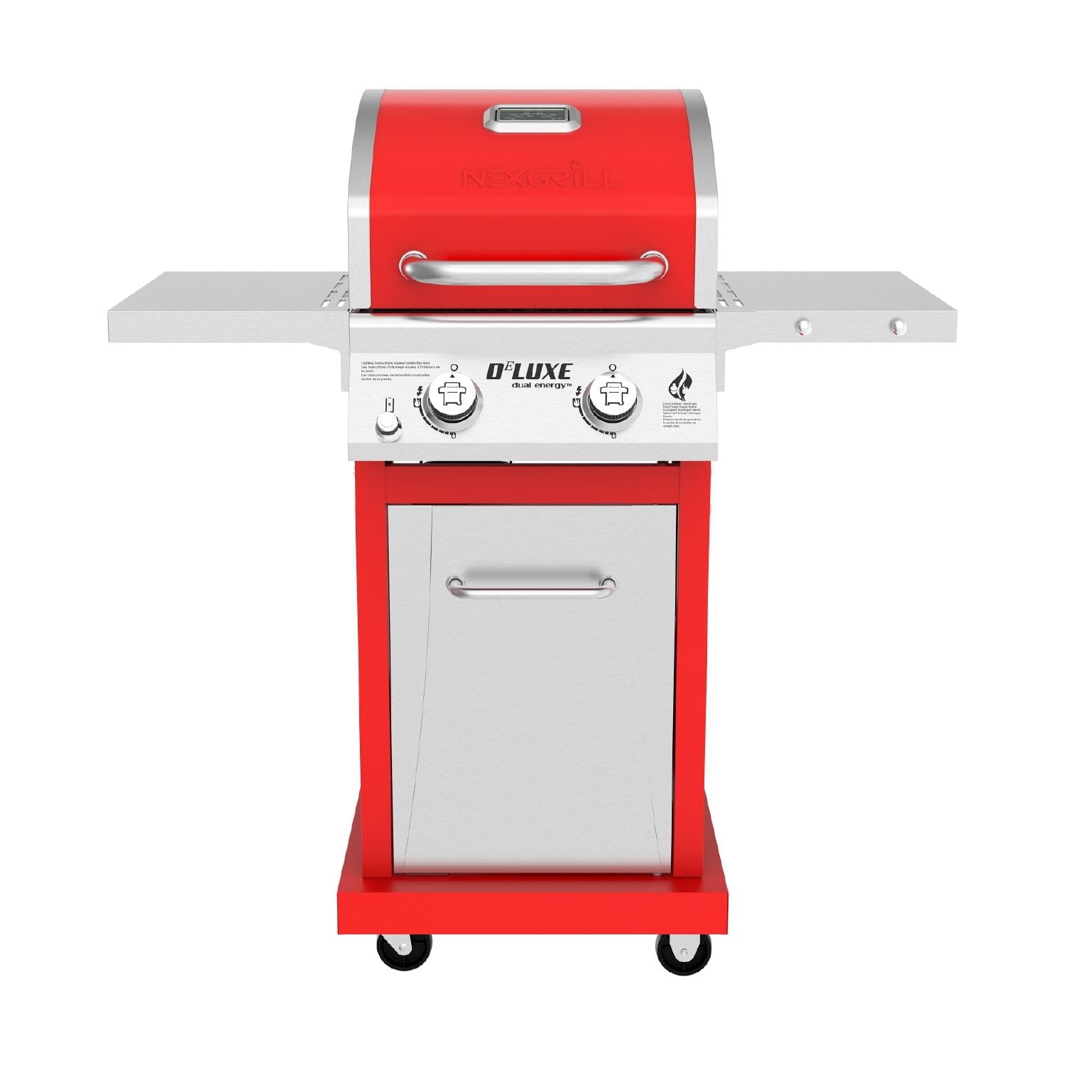 Nexgrill Deluxe 2-Burner Gas Grill with 401 SQ In Grate, 28000 BTUs, Stainless Steel Control Panel & Foldable Side Table, Propane BBQ Grill for Outdoor Cooking, Patios, Backyards and More -720-0864R