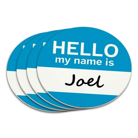 

Joel Hello My Name Is Coaster Set