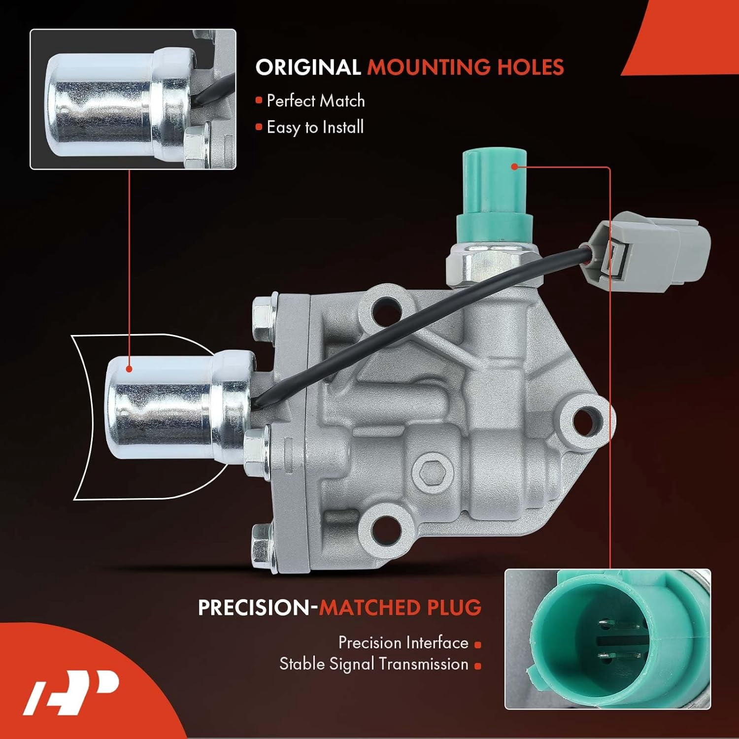 A-Premium Engine Variable Valve Timing (VVT) Solenoid Compatible with Honda Civic 1996 1997 1998 1999 2000 L4 1.6L, Replace# 15810P2RA01