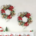 thumbnail image 5 of Christmas Front Door Wreath – 18" Artificial Holiday Decoration with Red Berries & Pine Cones, for Wall, Window, Indoor Outdoor Holiday Home Party Décor, 5 of 5