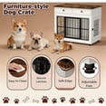 thumbnail image 6 of Afuera Living 40-Inch White 3-in-1 Dog Crate Furniture 3 Doors 240 lb Top, 6 of 10