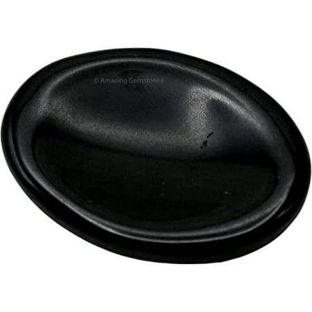 

Black Agate Thumb Stone for Anxiety