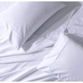 thumbnail image 1 of Abripedic 22 Inch Deep Pocket Solid White Queen 300TC Sheet Set, Breathable Crispy Soft Percale Bed Sheets, 1 of 4