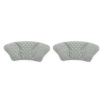 Unique Bargains 1 Pair Durable Heel Pads for Prevent Rubbing One Size Gray